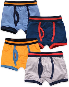 Grey/Blue/Navy/Orange Boys Modal Underwear Colorband 4 Sets
