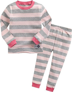 Pinkgrey Kids Colorful Striped Pajamas Set