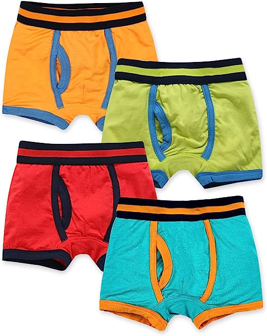 Red/Light Blue//Orange/Green Boys Modal Underwear Colorband 4 Sets