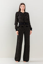 Black Zip Up Banded Pants Set
