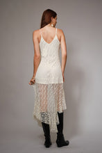 Ivory Lace High Low Hem Cami Tie Front Dress