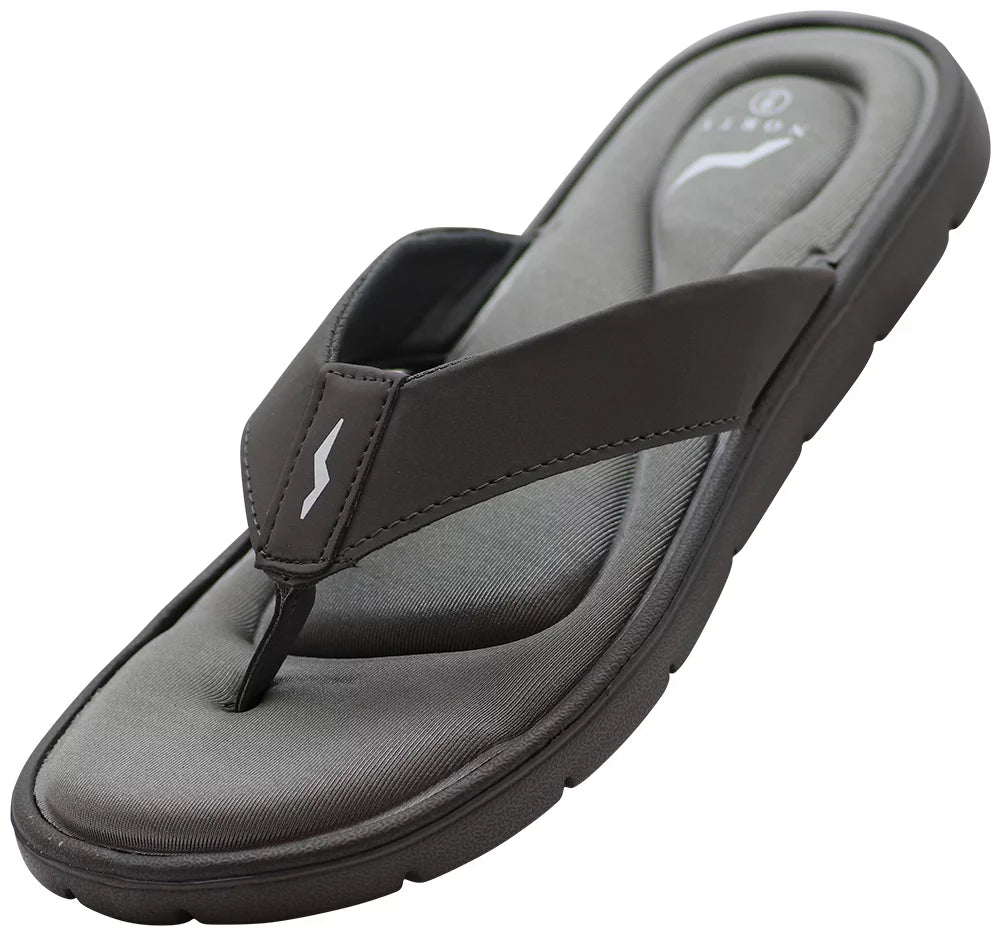 Mens Memory Foam Sandal Charcoal