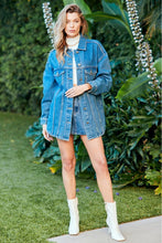 Blue Oversize Trucker Denim Jacket
