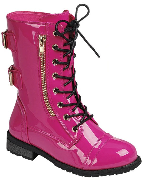 Fuchsia Little Girls Fashion Boots
