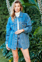 Blue Oversize Trucker Denim Jacket