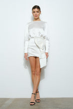 White High Waist Front Big Bow Mini Skirt