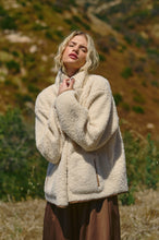 Butter Cream Oversized Sherpa Toggle Button Jacket