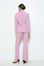 Pink Gold Button Double-breasted Tailored Blazer