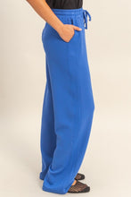 Cobalt Elastic Waist Wide-leg Pants