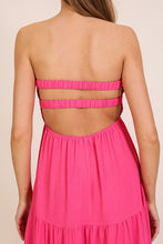 Hot Pink Brunch Babe Cutout Airflow Maxi Dress
