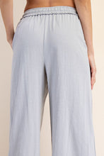 Lt Grey Cotton Slub Lounging Wide Pant