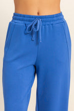 Cobalt Elastic Waist Wide-leg Pants