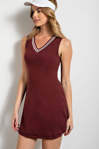 Red Merlot Butter Tennis Dress