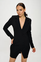 Black Celena Blazer Mini Dress