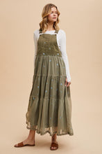 Olive All Over Embroidered Skirtall