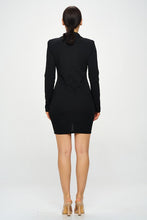 Black Celena Blazer Mini Dress