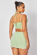 Pistachio Safari Pocket Skirt Set