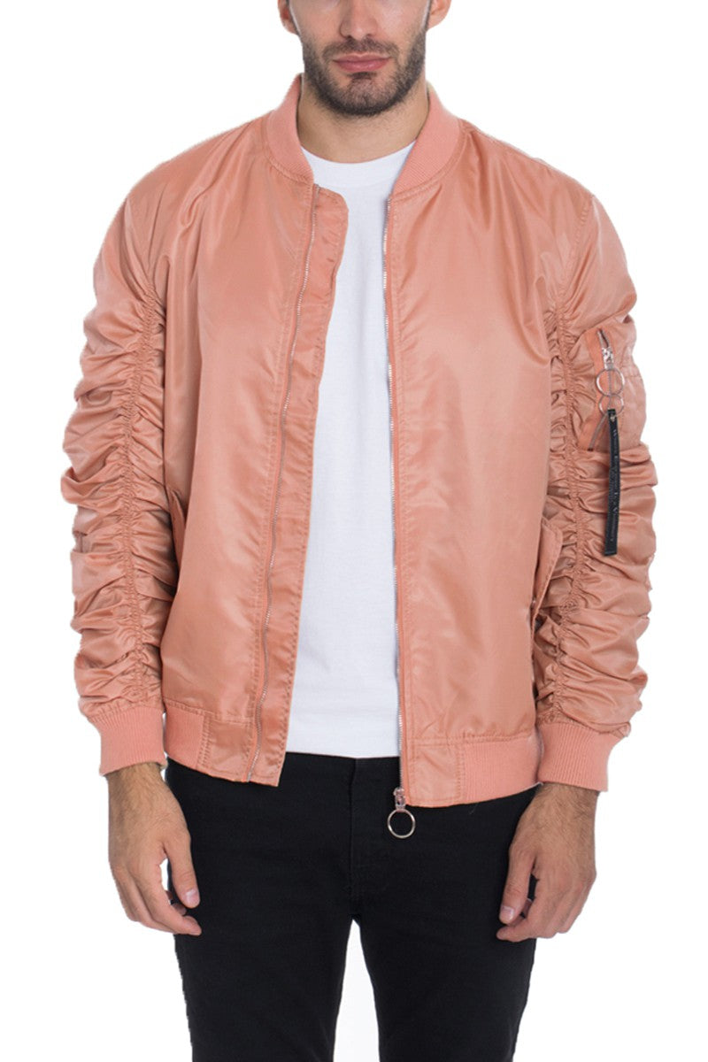 Mauve Weiv Men's Casual MA-1 Flight Lined Bomber Jacket