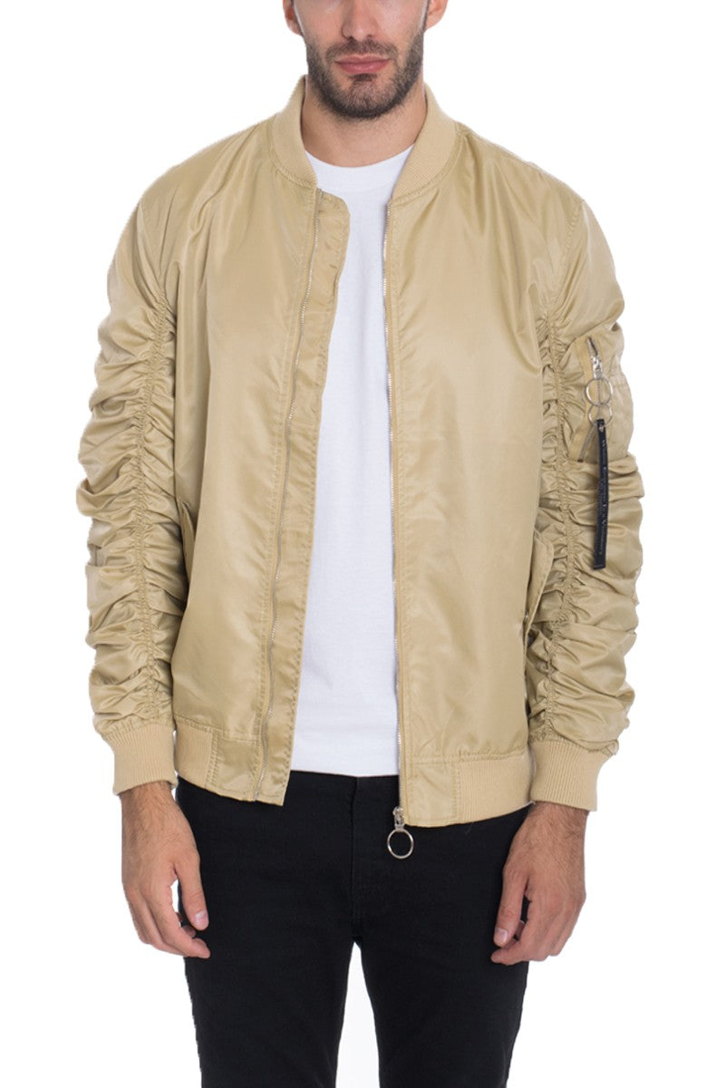 Gold Weiv Men's Casual MA-1 Flight Lined Bomber Jacket