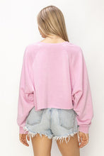 Pink Laid Back Crop Sweatshirt