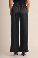 Black Noa Satin Drawstring Pants