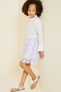 Lavender Kids Crochet Lace Skirt