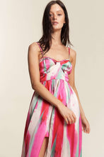 Fuchsia Combo Braided Spaghetti Strap Maxi Top With Shorts
