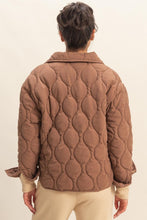 Chestnut Quilted Half Zip High Neck Pullover