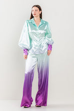Mint/Magenta Ombre Button Down Pants Set