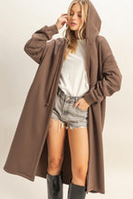 Brown Fleece French Terry Hood Coat