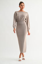 Mocha Luxe Knit Dolman Midi Dress