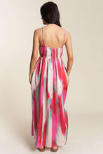 Fuchsia Combo Braided Spaghetti Strap Maxi Top With Shorts