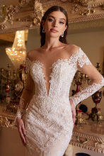 Off White Bohemian Lace Mermaid Gown