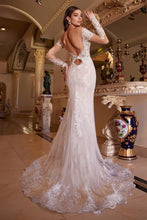 Off White Bohemian Lace Mermaid Gown