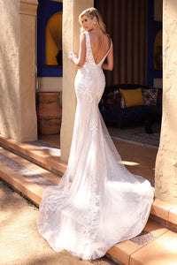 Off White Avery Lace Wedding Gown