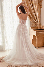 Off White Strapless Bridal Ball Gown