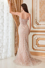 Nude Fitted Embellished Nude Gown