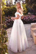 Off White Glitter Off The Shoulder Ball Gown