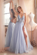 Blue Lace & Tulle A-Line Dress