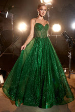 Emerald Fully Glittered Ball Gown