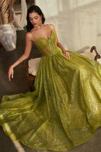 Greenery Fully Glittered Ball Gown