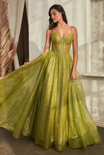 Greenery Fully Glittered Ball Gown
