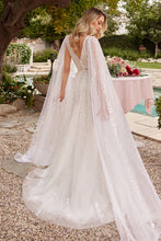 Off White A-Line Bridal Gown With Long Sleeves