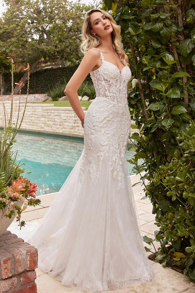 Off White Lace Mermaid Wedding Dress