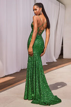 Emerlad Fitted Sequin Mermaid Gown