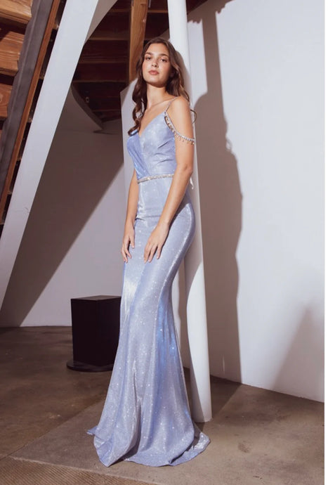 Ice Blue Mermaid Pendant Sling Dress