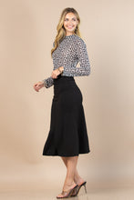 Maze Print Mock Neck Top