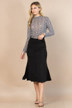 Maze Print Mock Neck Top