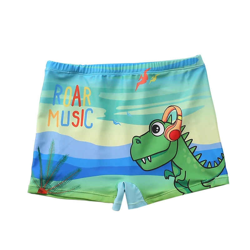 Animal Printed Boys Trunks Swim Shorts