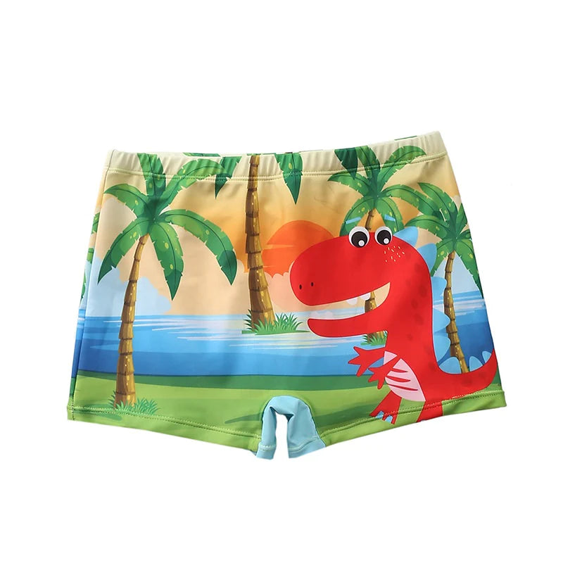 Animal Printed Boys Trunks Swim Shorts